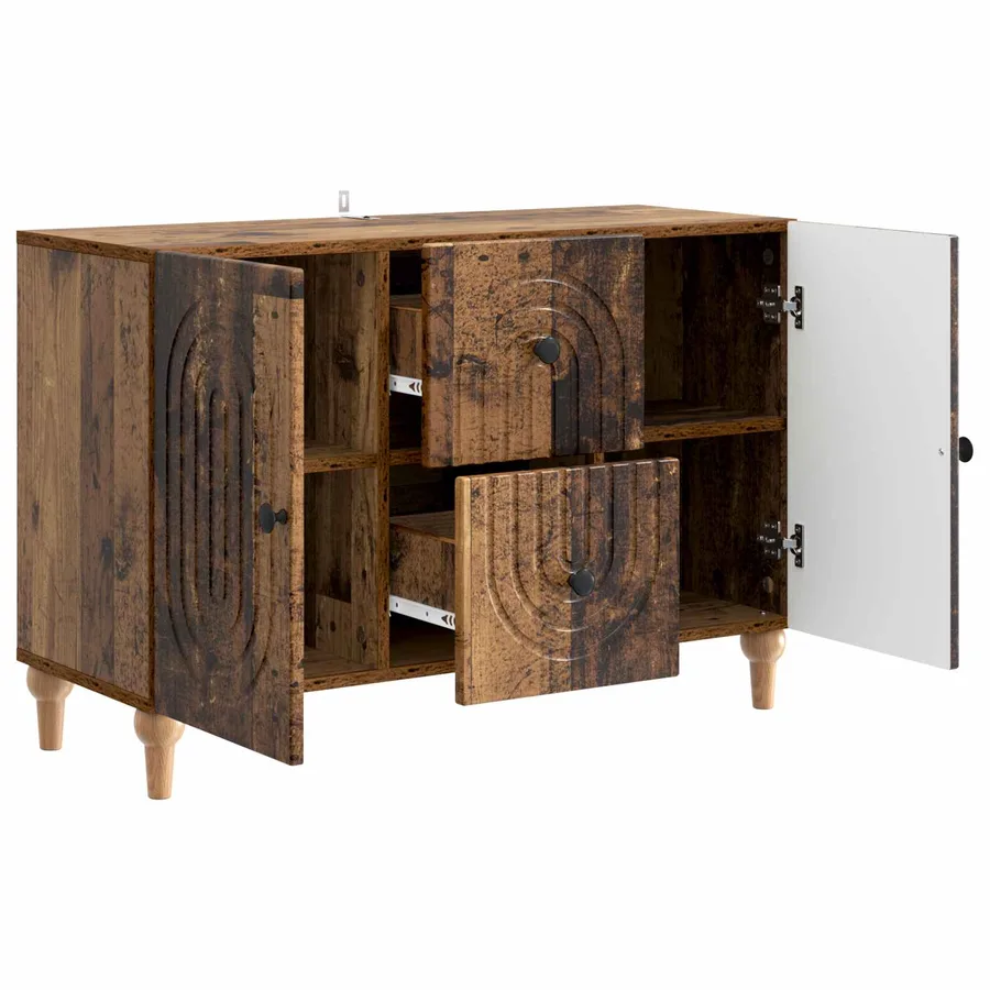 Meuble TV Bois ancien 89 x 34,5 x 60 cm Bois d'ingénierie - 5