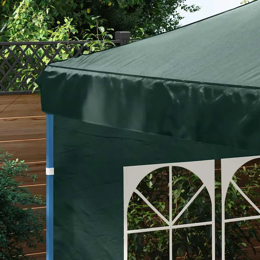 Paroi de tente de réception 2 pcs avec fenêtre PE Vert - 4