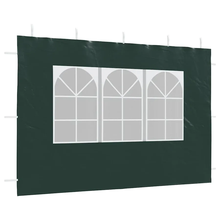 Paroi de tente de réception 2 pcs avec fenêtre PE Vert - 6