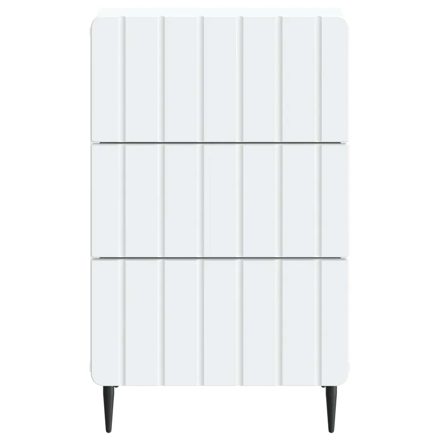 Cabinet de chevet Blanc 43 x 41 x 68 cm Bois d'ingénierie - 5