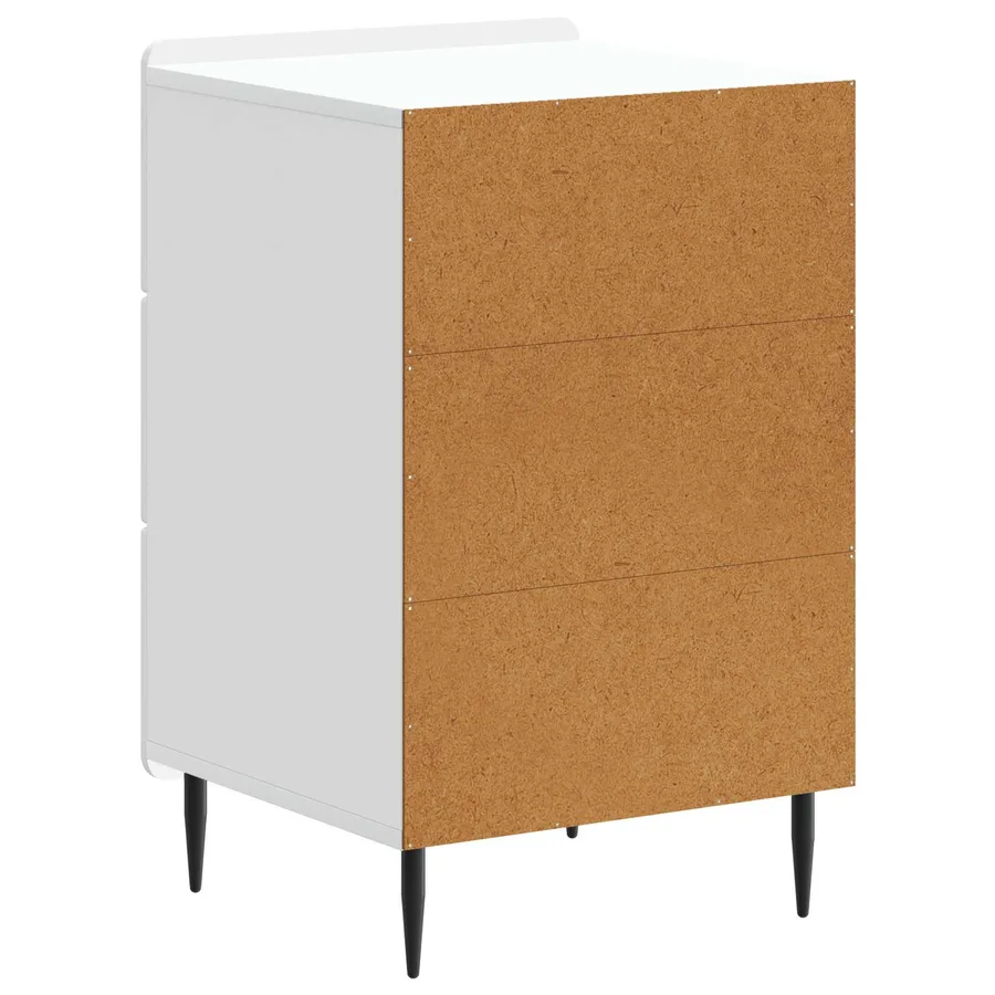 Cabinet de chevet Blanc 43 x 41 x 68 cm Bois d'ingénierie - 7