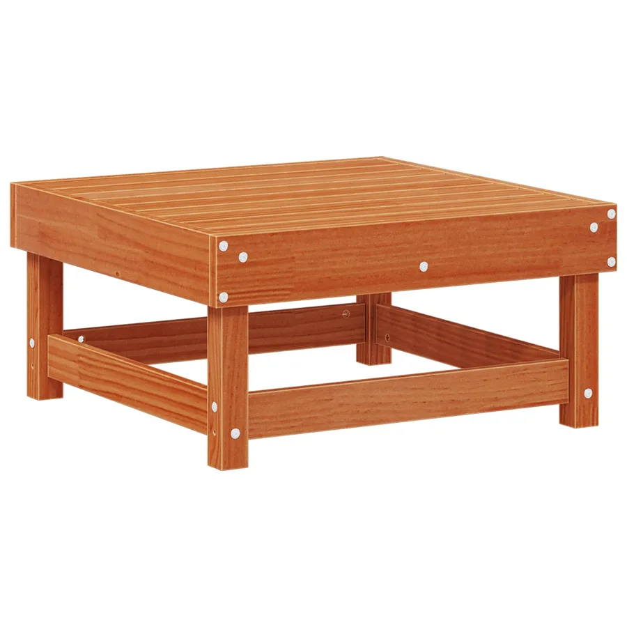 Repose-pieds de jardin Pin massif Brun Ciré 61 x 60,5 x 30 cm - 2