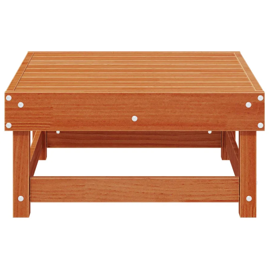 Repose-pieds de jardin Pin massif Brun Ciré 61 x 60,5 x 30 cm - 4