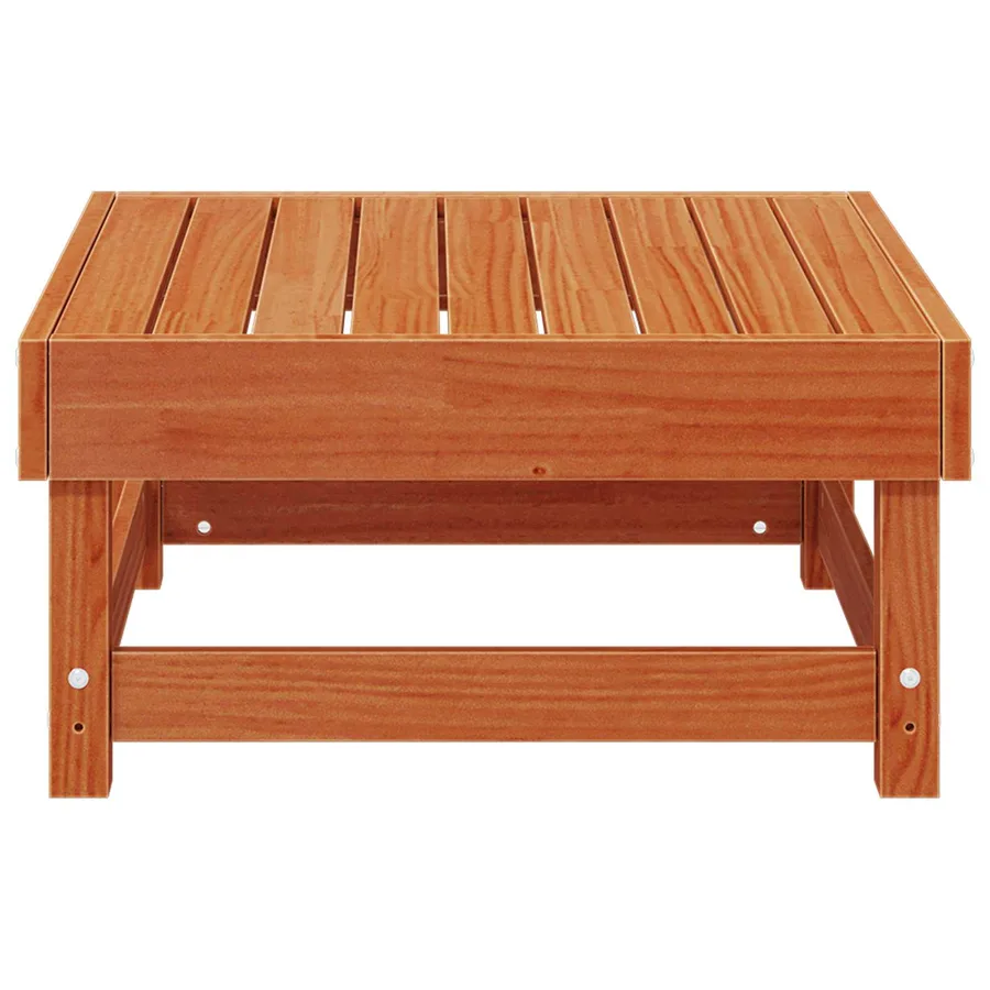 Repose-pieds de jardin Pin massif Brun Ciré 61 x 60,5 x 30 cm - 5