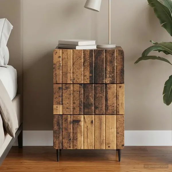 Cabinet de chevet Bois ancien 43 x 41 x 68 cm Bois d'ingénierie