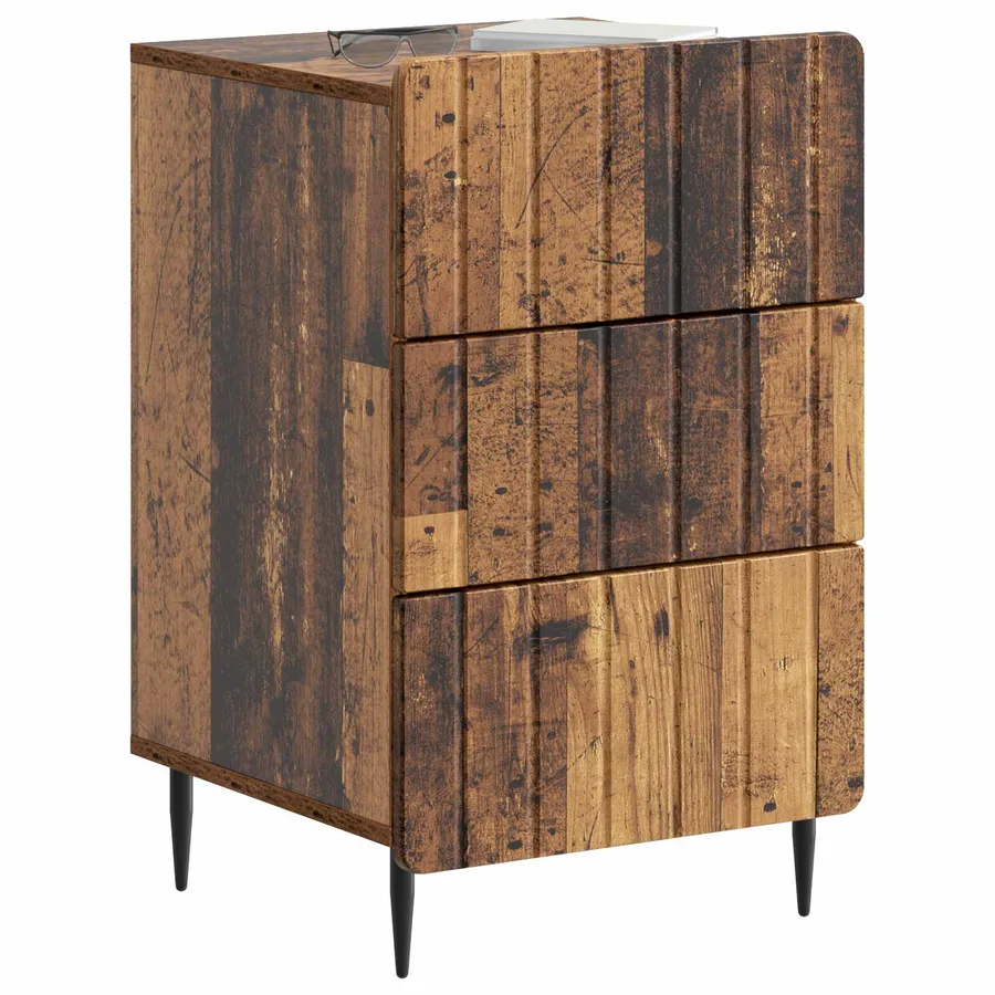 Cabinet de chevet Bois ancien 43 x 41 x 68 cm Bois d'ingénierie - 3