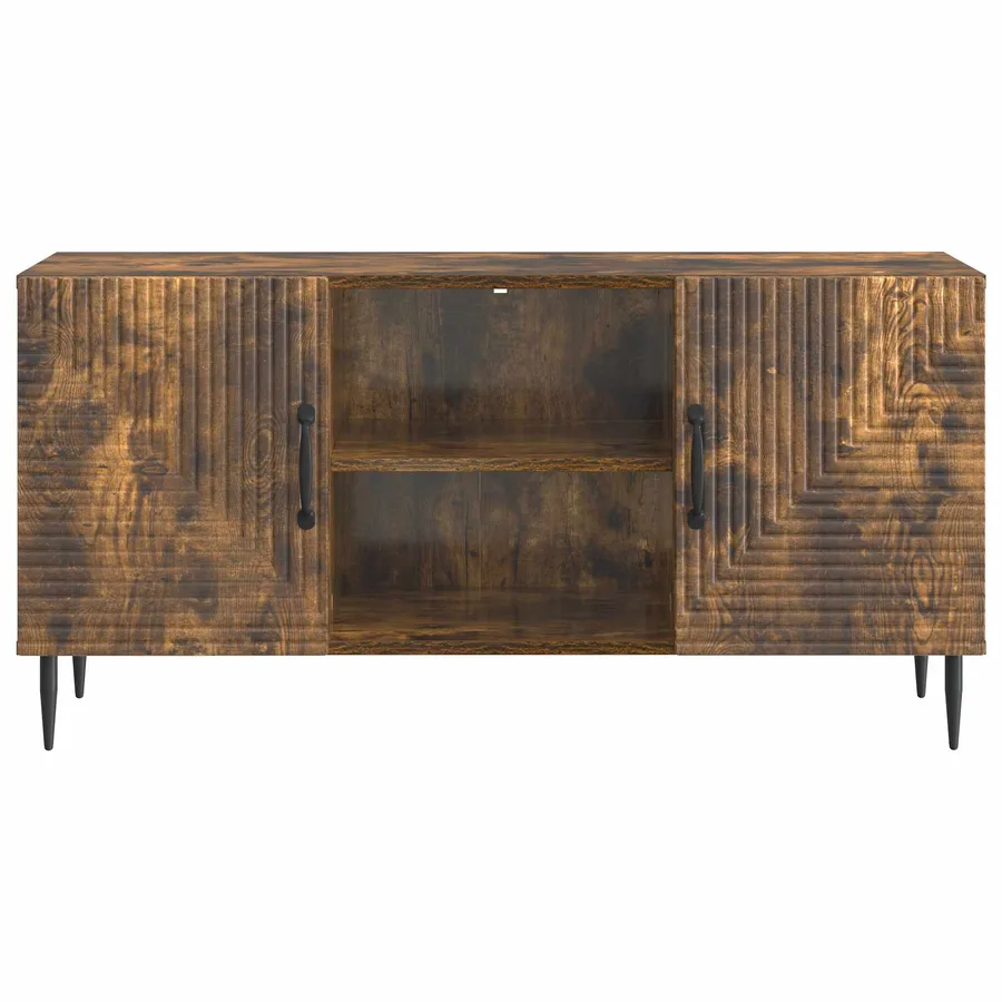 Meuble TV Chêne fumé 102 x 34,5 x 50 cm Bois d'ingénierie - 6