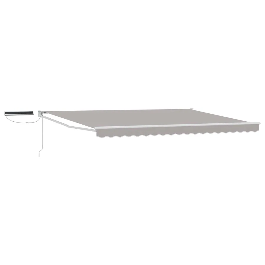 Auvent rétractable électrique Gris clair et blanc 4 × 3 m - 2