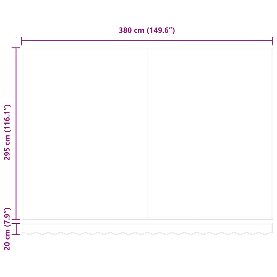 Store rétractable manuel avec LEDs Rouge et Anthracite 4 × 3 m - 14