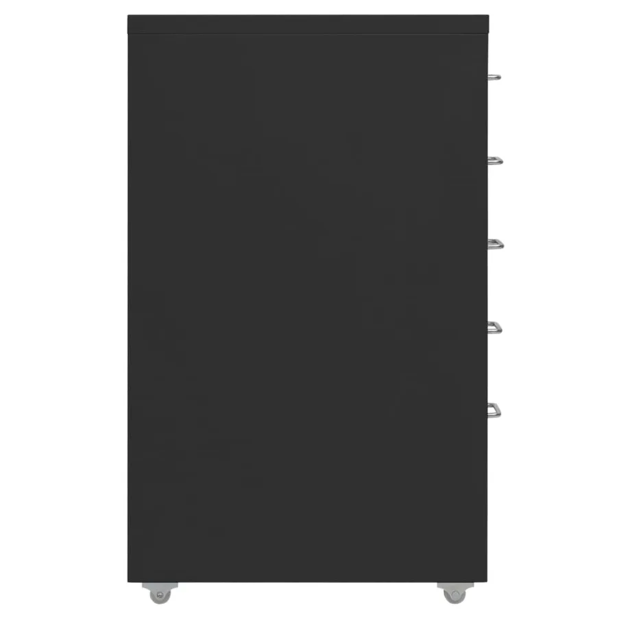 Classeur mobile Noir 28x41x69 cm Métal - 3