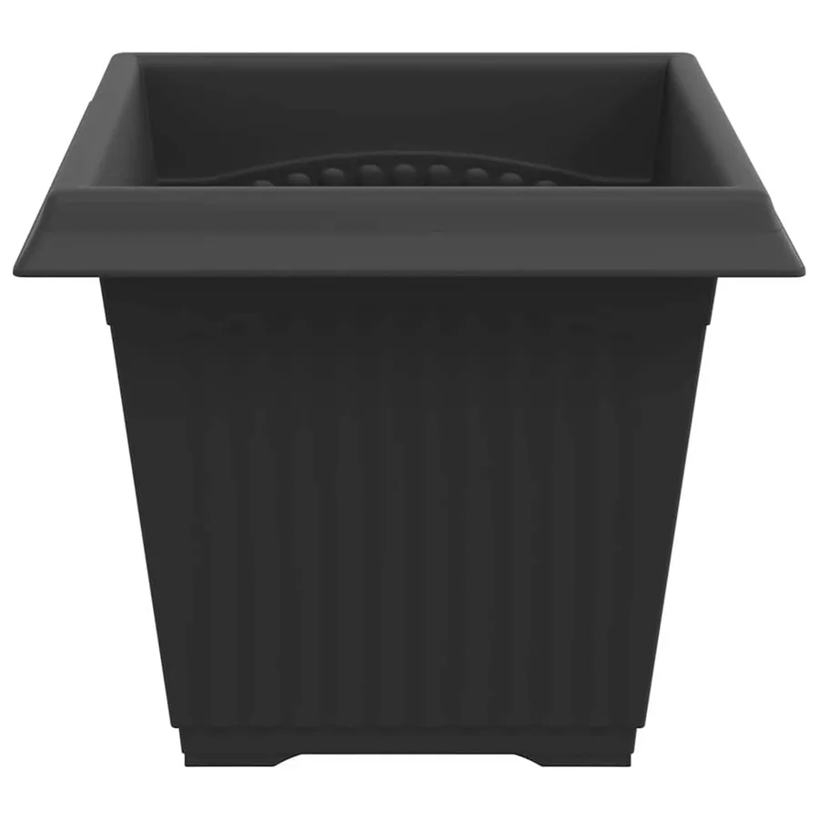 Pot de Fleurs Carré 6 pcs Noir 20 x 20 x 16 cm Plastique - 6