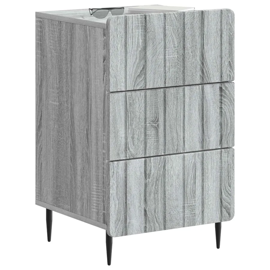 Cabinet de chevet Sonoma gris 43 x 41 x 68 cm Bois d'ingénierie - 3