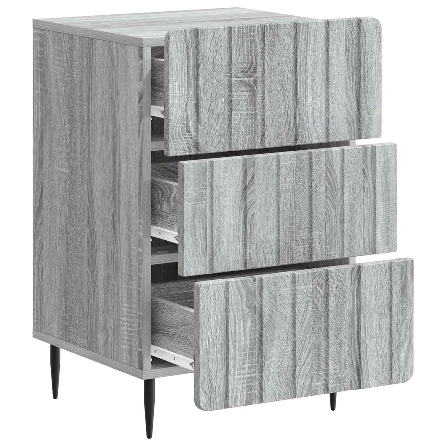 Cabinet de chevet Sonoma gris 43 x 41 x 68 cm Bois d'ingénierie - 4