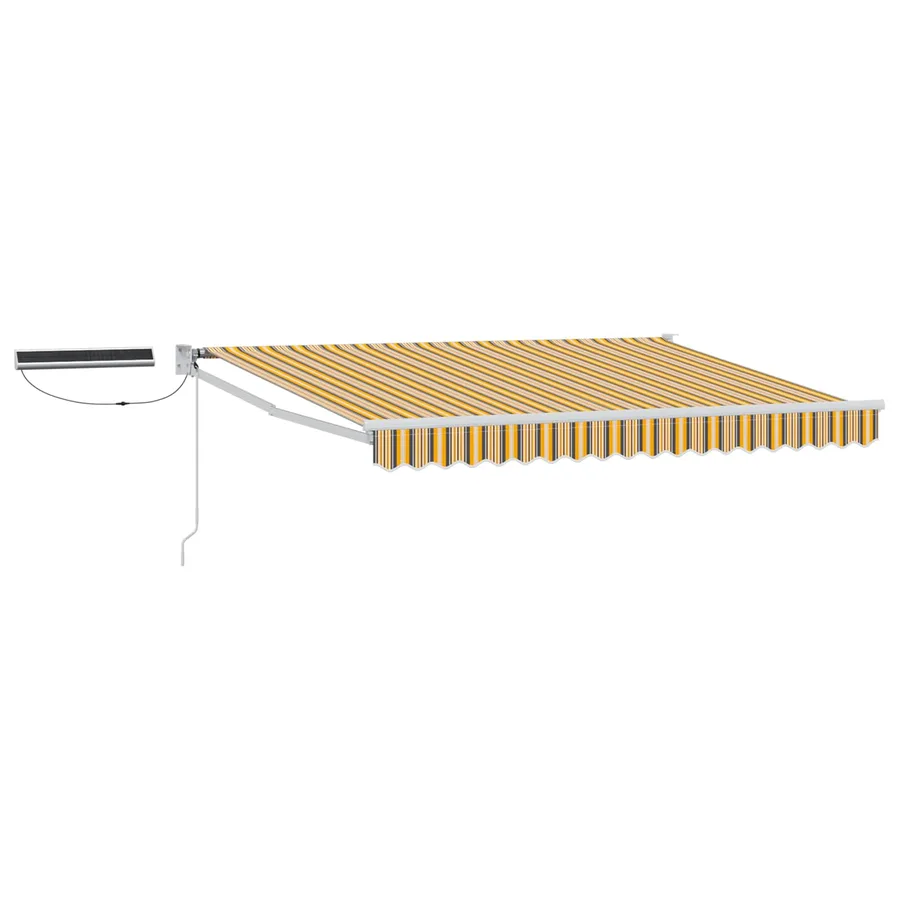 Auvent rétractable électrique Jaune, Gris et Blanc 3,5 x 2,5 m - 2