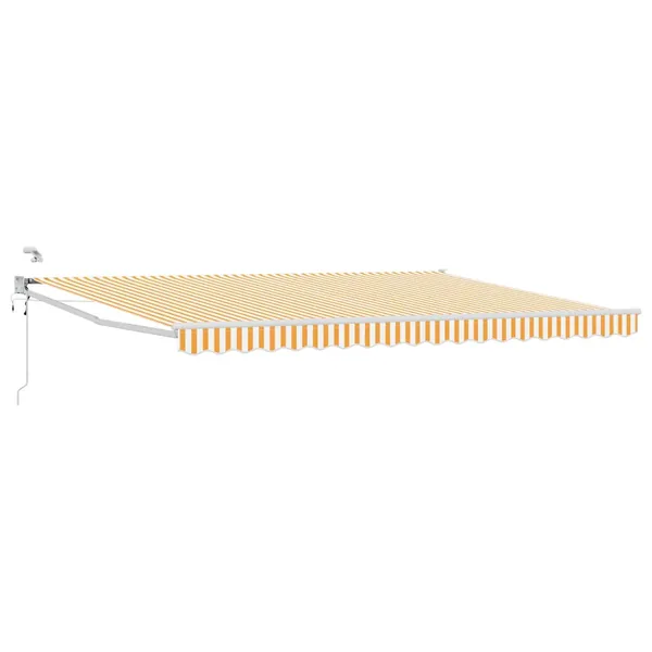 Auvent rétractable électrique Orange et Blanc 4,5 × 3 m