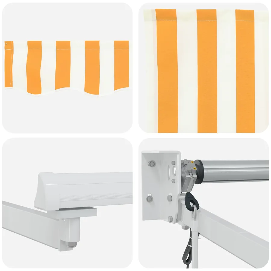 Auvent rétractable électrique Orange et Blanc 4,5 × 3 m - 7