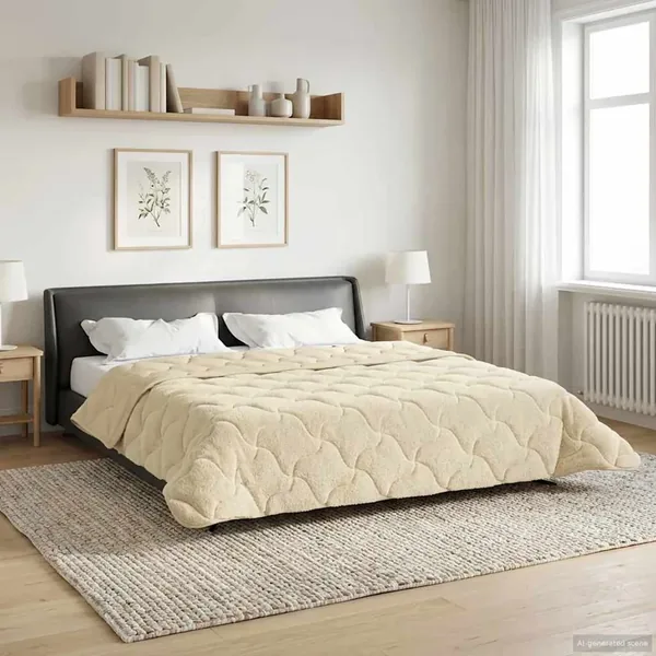 Duvet complet toute l'année Matelassé Crème 220 x 240 cm