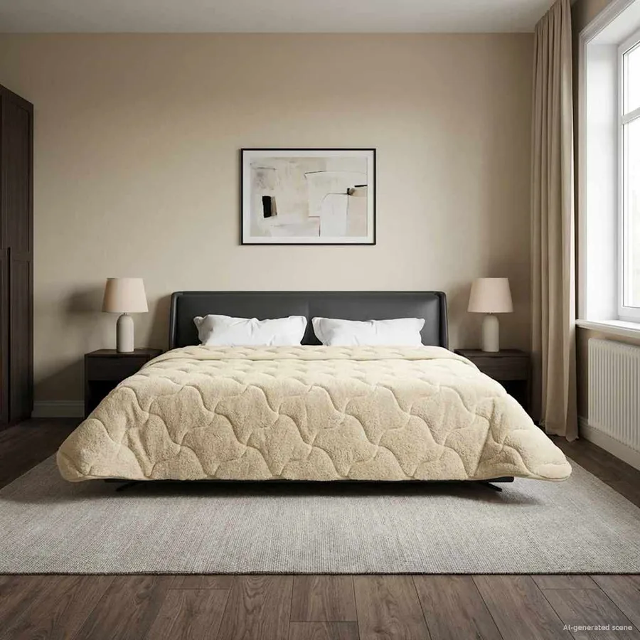 Duvet complet toute l'année Matelassé Crème 220 x 240 cm - 4