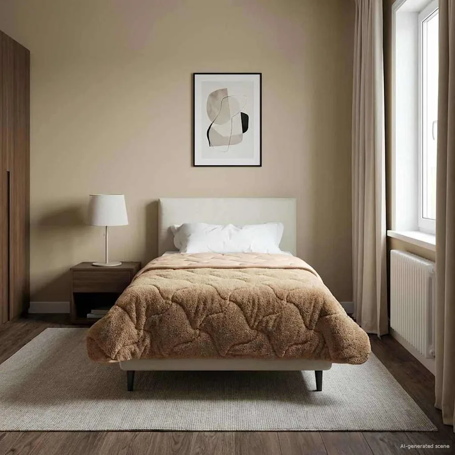Duvet d'été simple Matelassé Taupe 155 x 200 cm