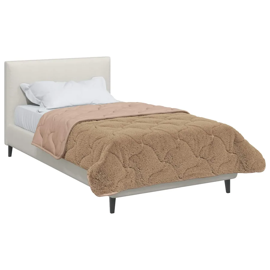 Duvet d'été simple Matelassé Taupe 155 x 200 cm - 3