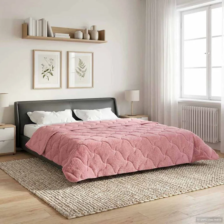 Duvet d'été simple Matelassé Rose 200 x 240 cm