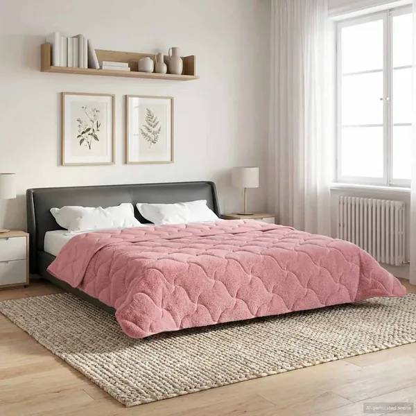 Duvet d'été simple Matelassé Rose 200 x 240 cm