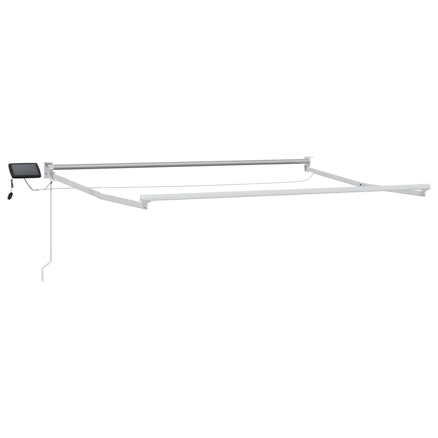 Cadre de store rétractable électrique Blanc 3 x 2 m Aluminium - 2