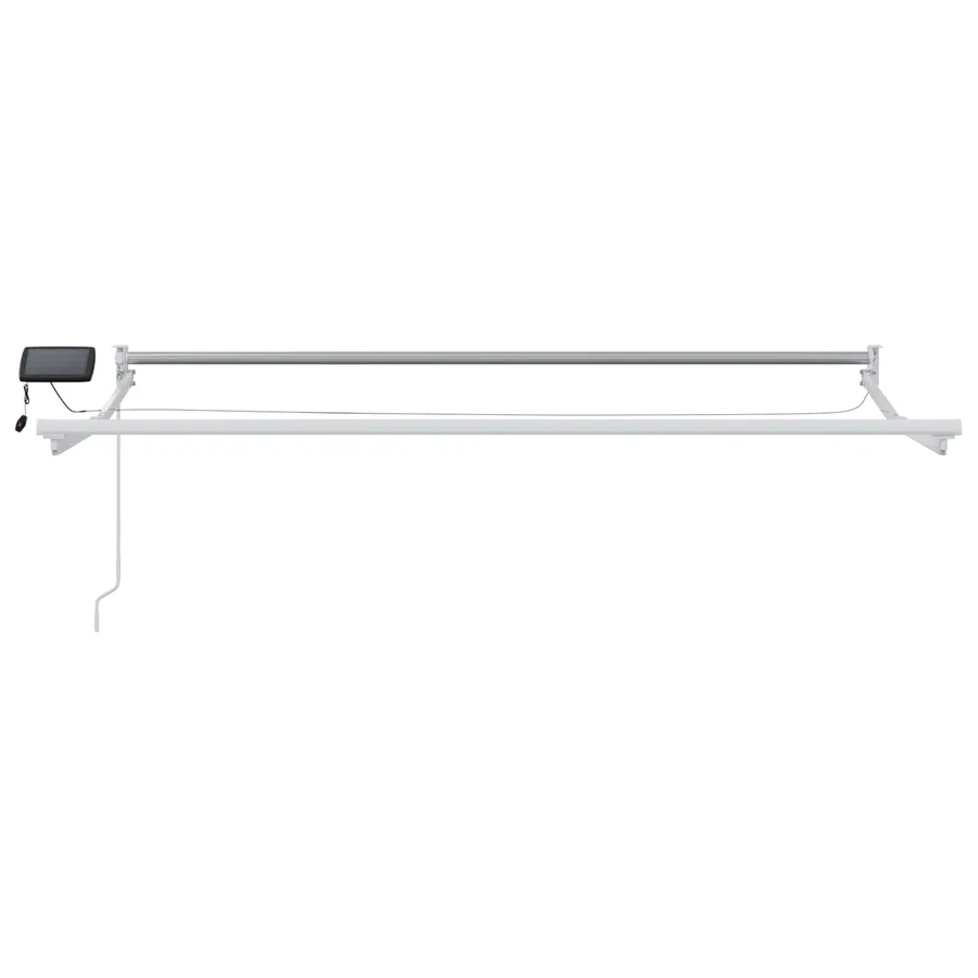 Cadre de store rétractable électrique Blanc 3 x 2 m Aluminium - 5