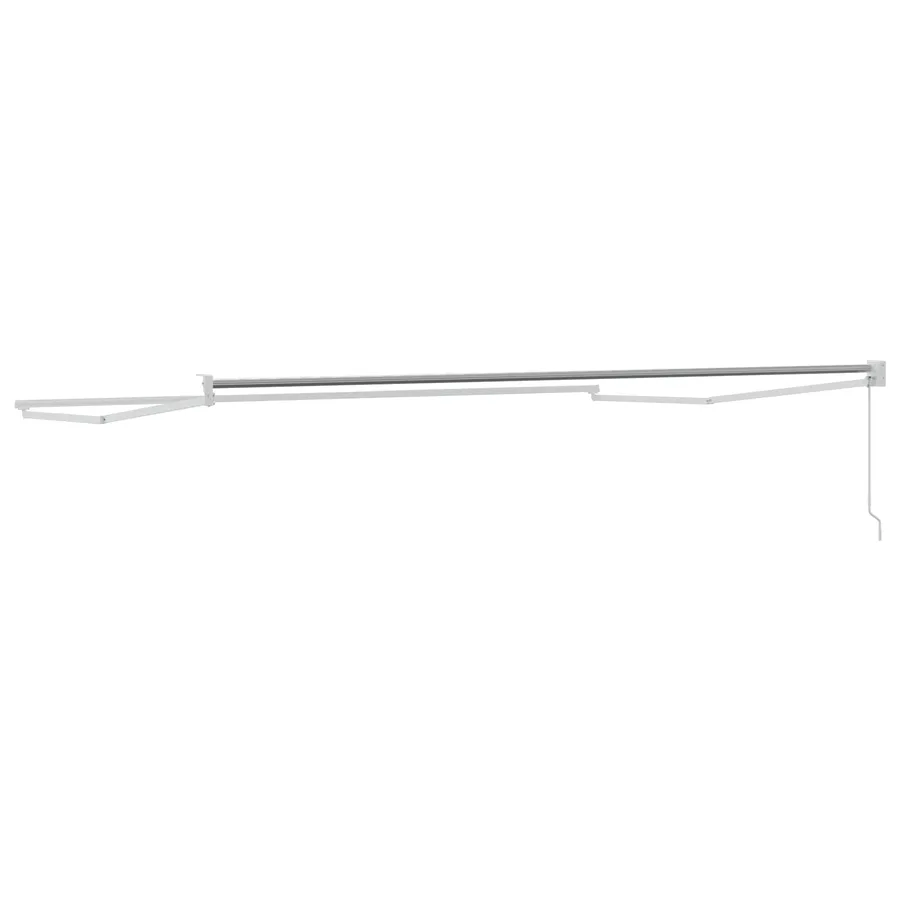 Cadre de store rétractable manuel Blanc 4 x 2 m Aluminium - 5