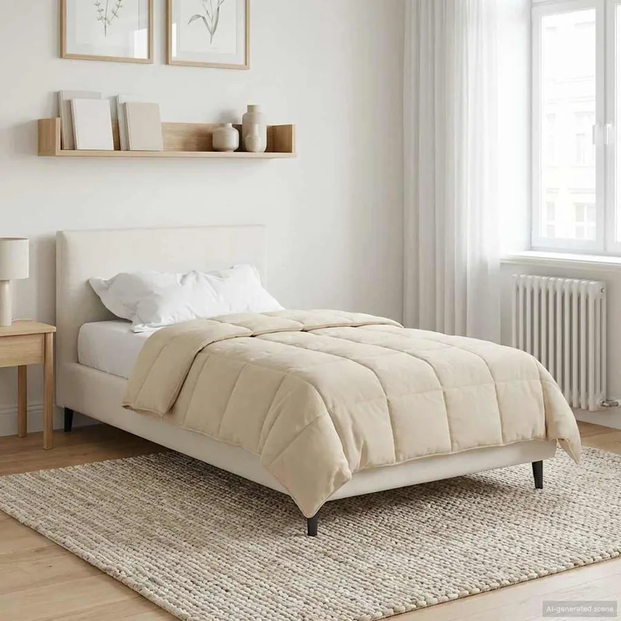 Duvet d'été simple Matelassé Crème 140 x 200 cm - 4