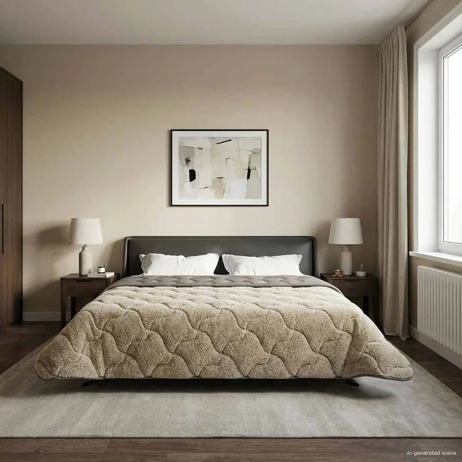 Duvet complet toute l'année Matelassé Gris clair 200 x 240 cm