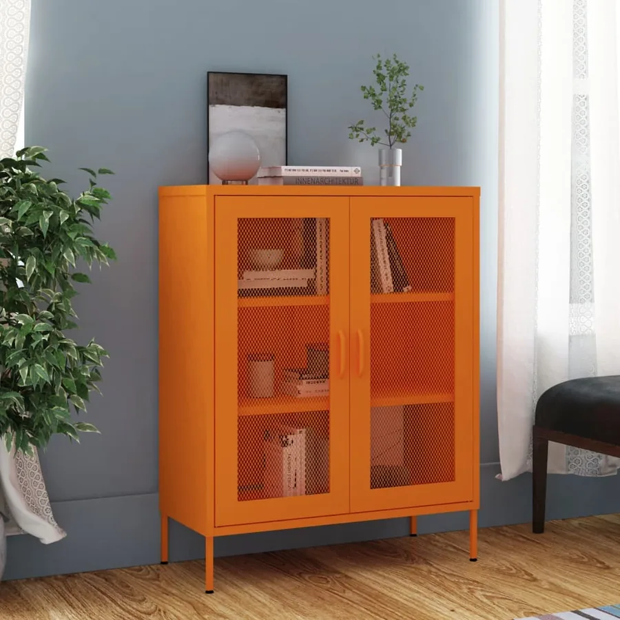 Armoire de rangement Orange 80x35x101,5 cm Acier