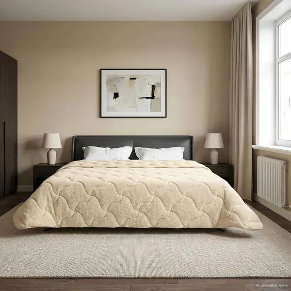 Duvet complet toute l'année Matelassé Crème 200 x 240 cm