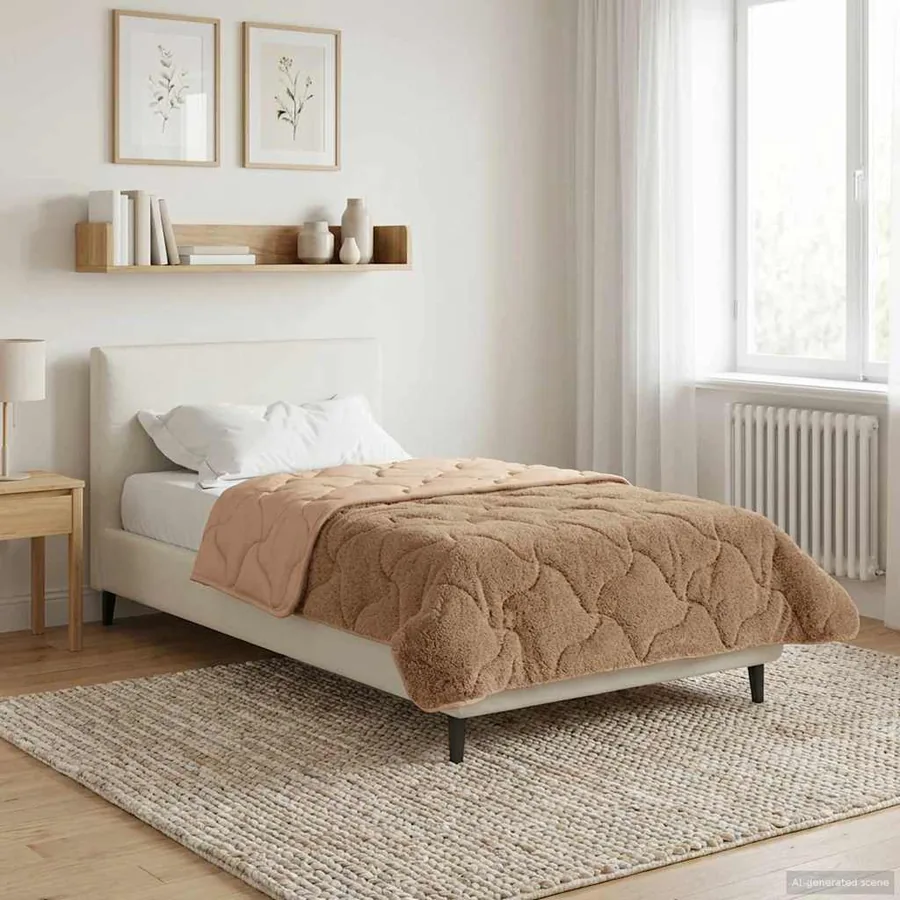 Duvet complet toute l'année Matelassé Taupe 155 x 200 cm