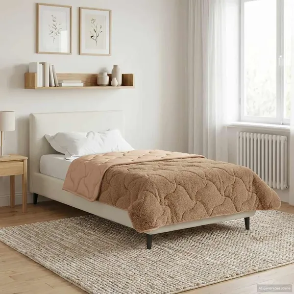 Duvet complet toute l'année Matelassé Taupe 155 x 200 cm