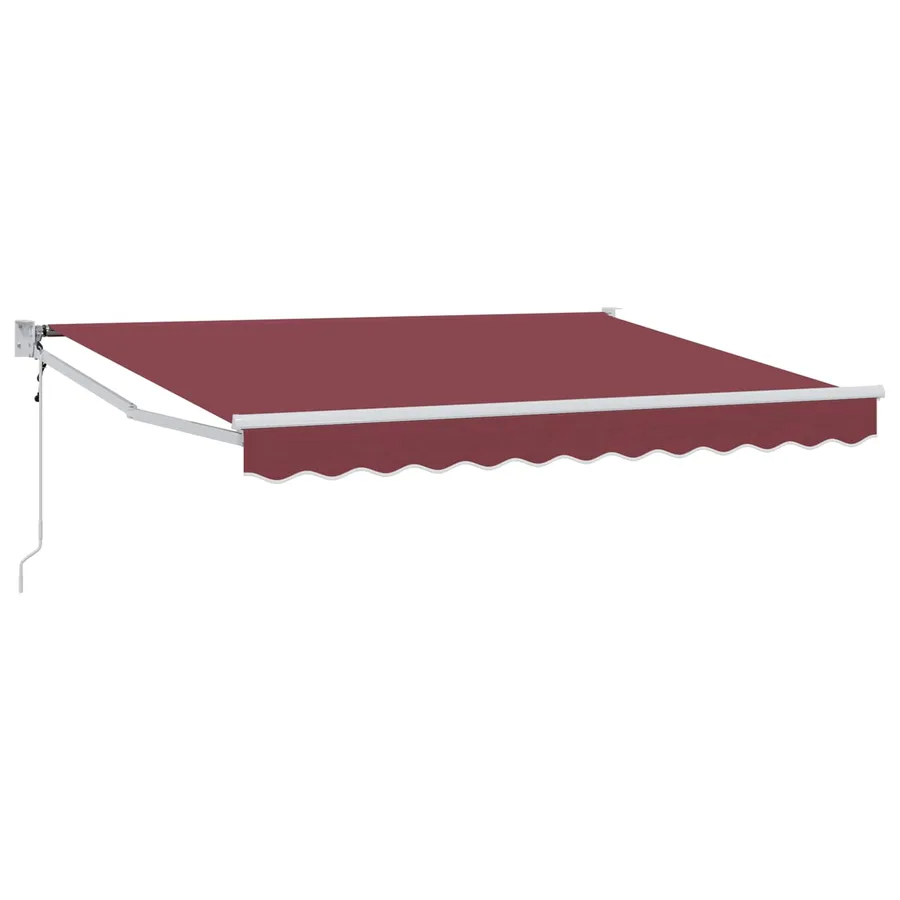 Auvent rétractable Bordeaux 3,5 x 2 m Polyester et métal - 2