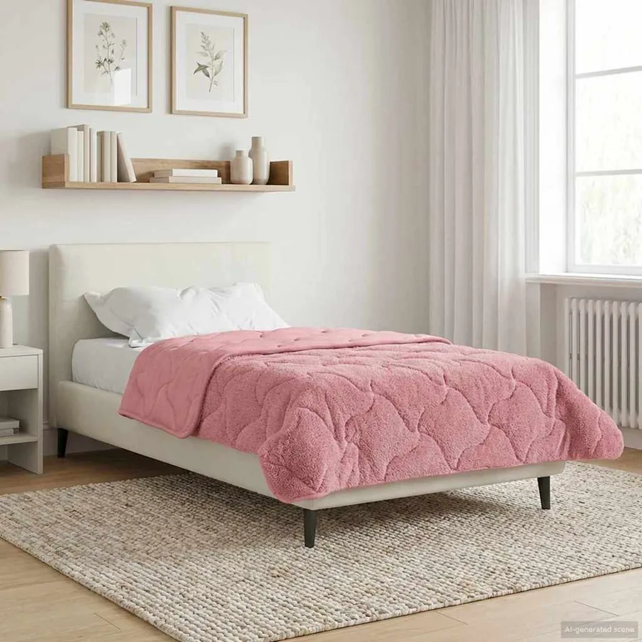 Duvet d'été simple Matelassé Rose 155 x 200 cm