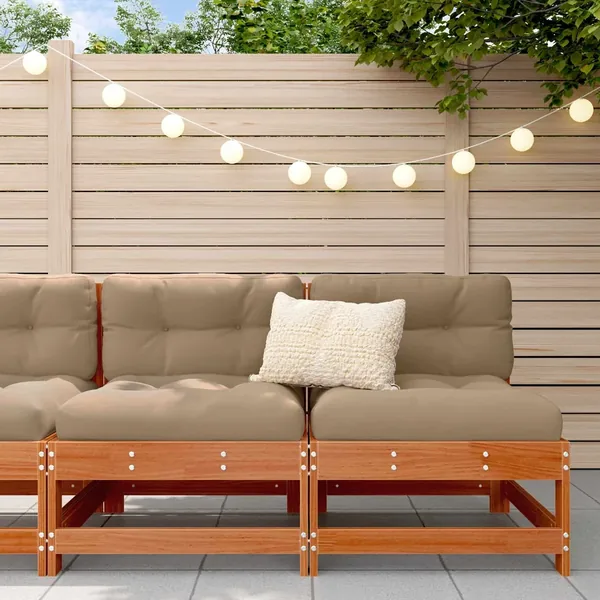 Sofa de jardin milieu Pin massif Brun Ciré 124 x 62 x 70,5 cm