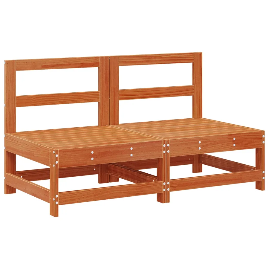 Sofa de jardin milieu Pin massif Brun Ciré 124 x 62 x 70,5 cm - 2