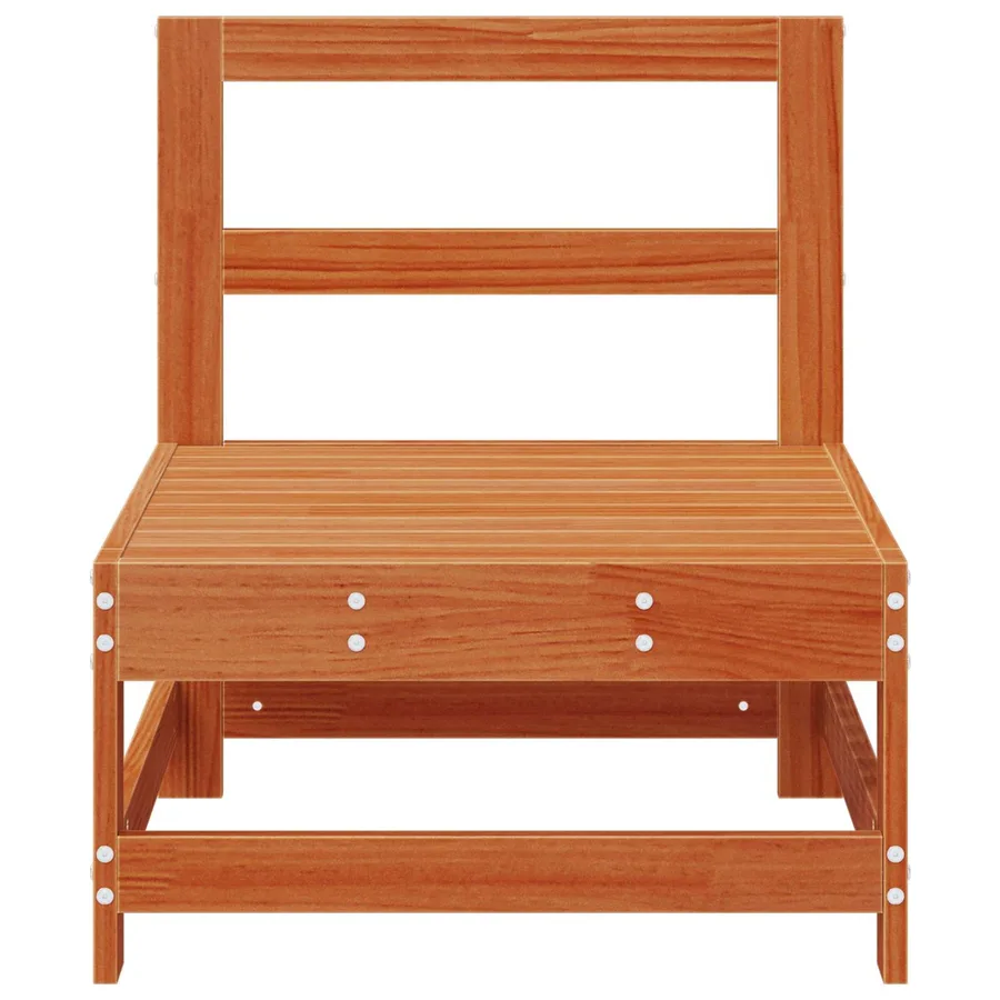 Sofa de jardin milieu Pin massif Brun Ciré 124 x 62 x 70,5 cm - 4
