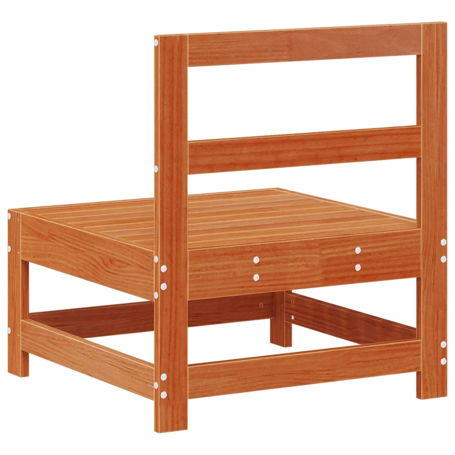 Sofa de jardin milieu Pin massif Brun Ciré 124 x 62 x 70,5 cm - 6