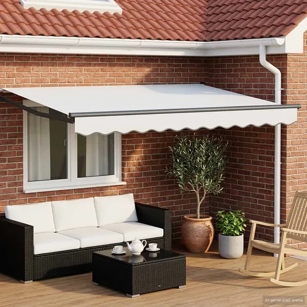Store rétractable manuel avec LEDs 3 x 2,5 m
