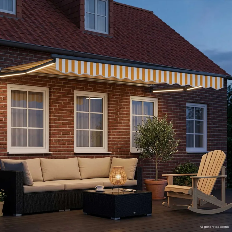 Store rétractable manuel avec LEDs 3 x 2,5 m - 3