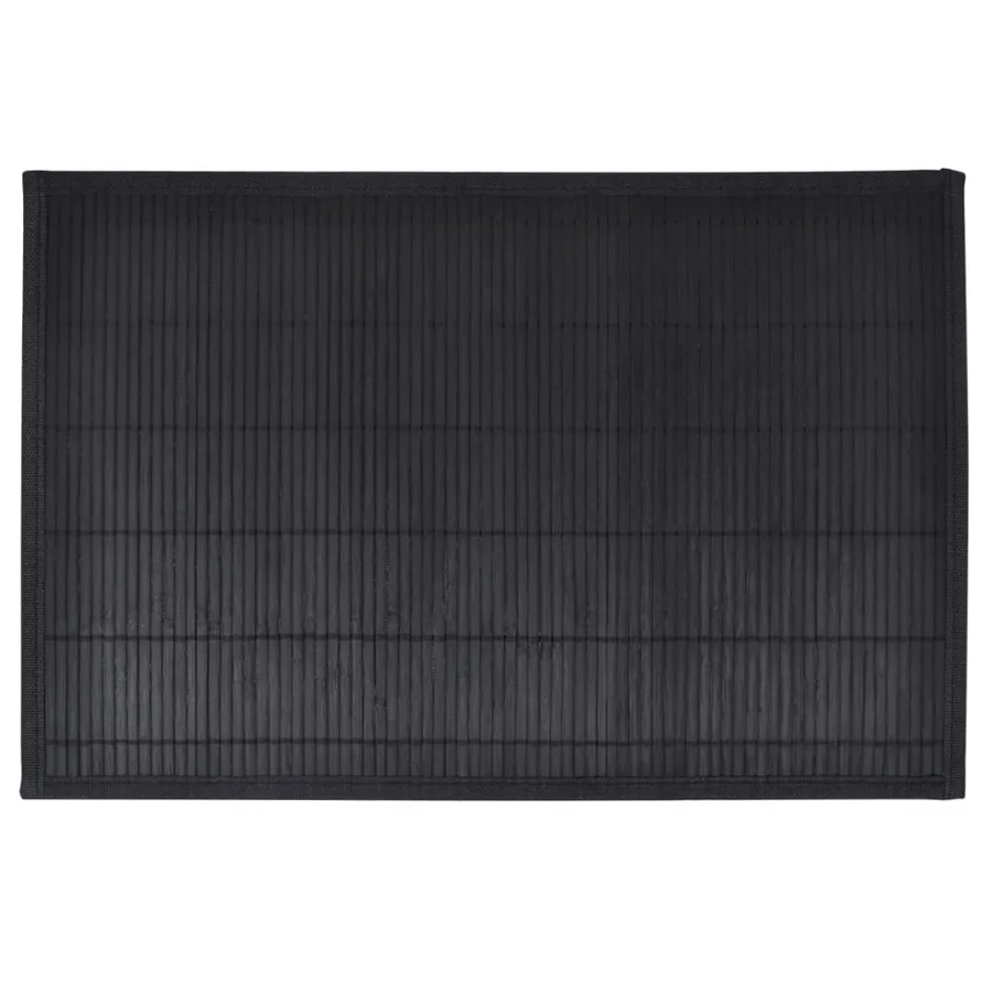 Napperons 6 pcs Bambou 30 x 45 cm Noir - 2