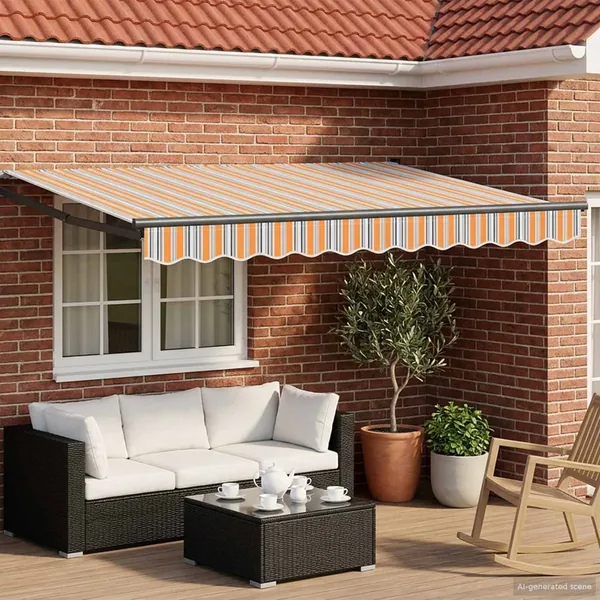 Store rétractable manuel avec LEDs 3 x 2,5 m
