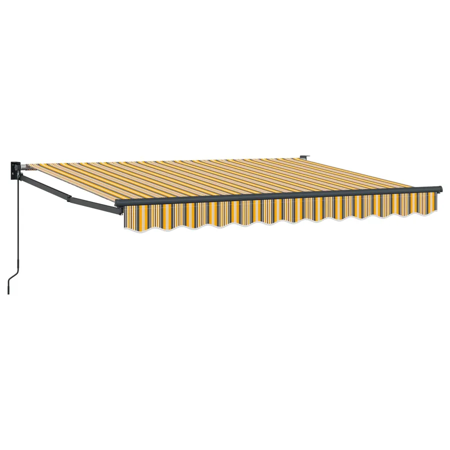 Auvent rétractable Jaune, Gris et Blanc 3,5 x 2 m - 2