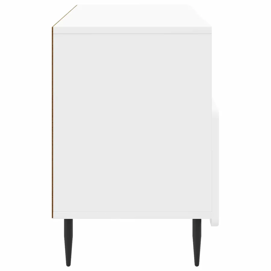 Meuble TV Blanc brillant 102 x 34,5 x 50 cm Bois d'ingénierie - 7