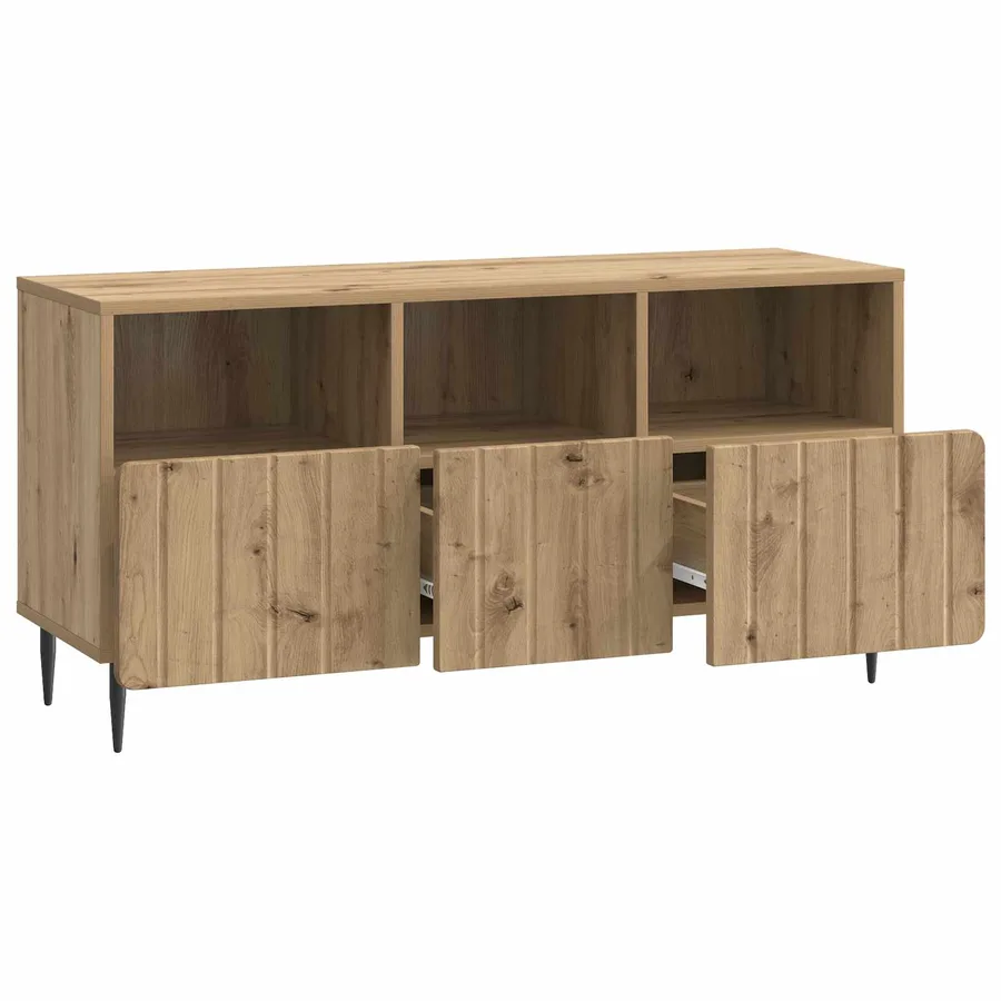 Meuble TV 102 x 34,5 x 50 cm Chêne artisanal Bois d'ingénierie - 5