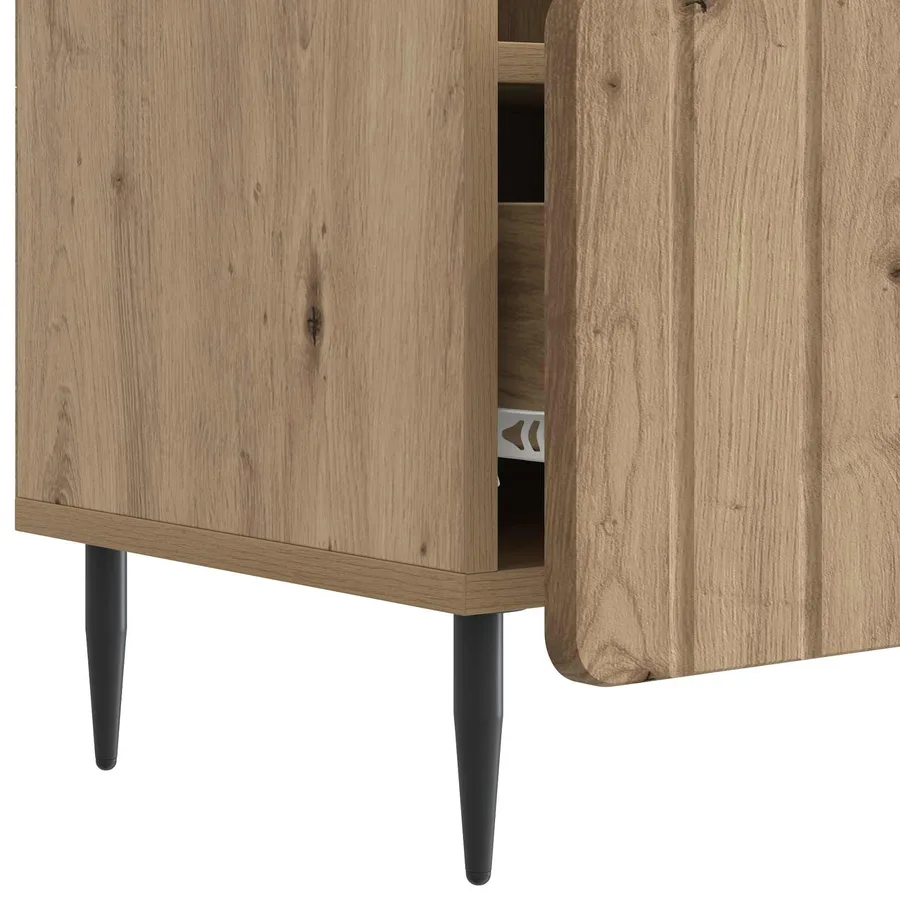 Meuble TV 102 x 34,5 x 50 cm Chêne artisanal Bois d'ingénierie - 9