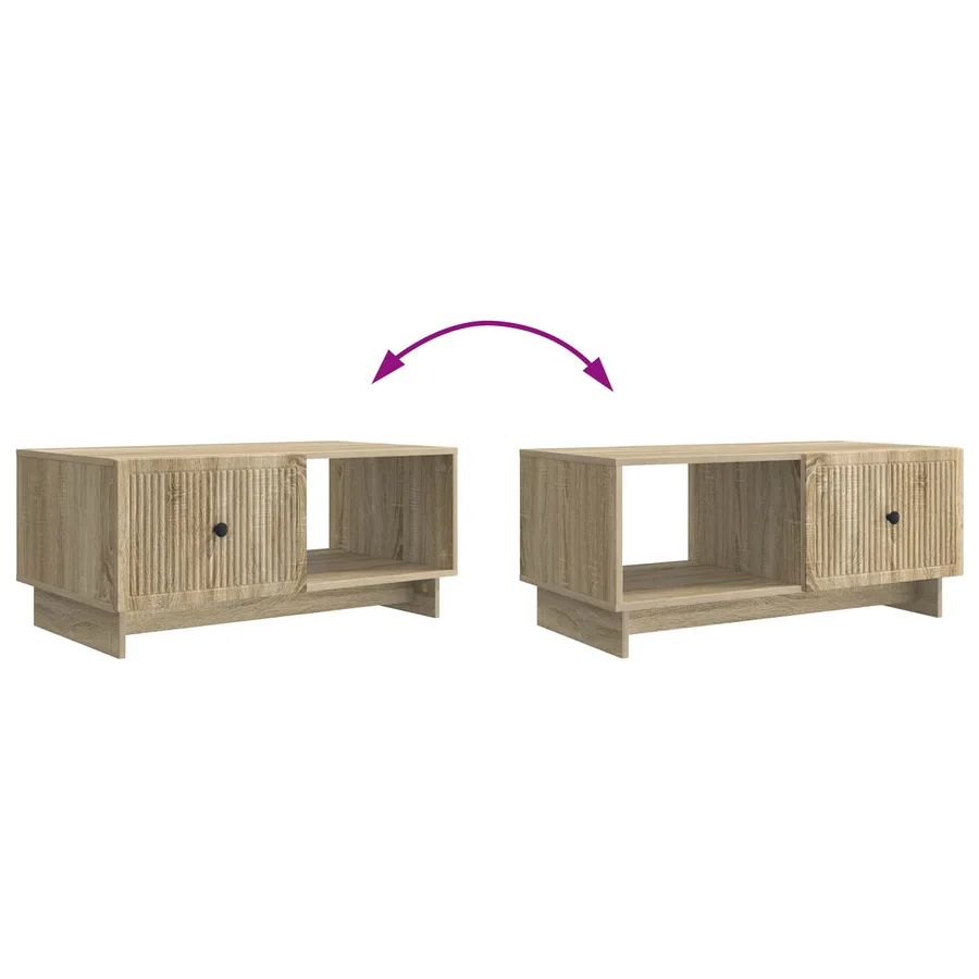 Table basse Chêne Sonoma 90 x 50 x 40 cm Bois d'ingénierie - 8